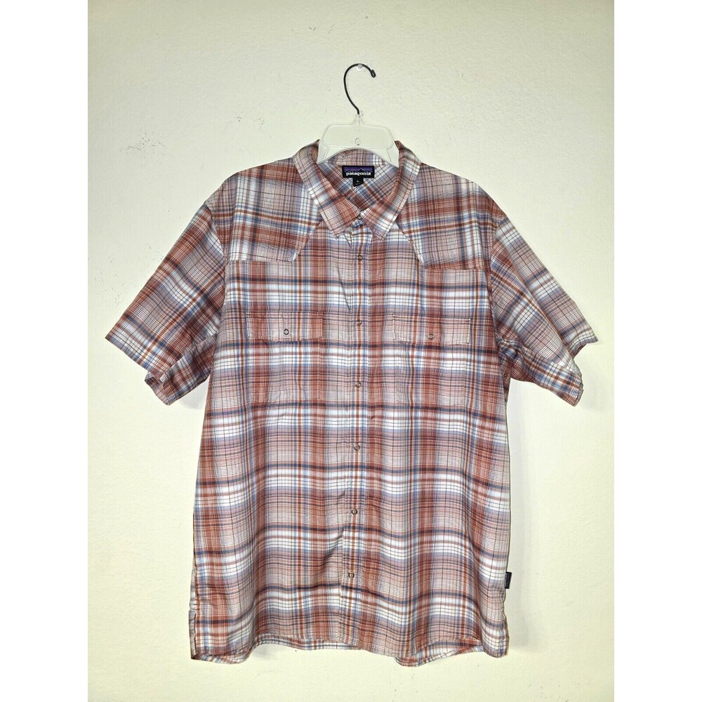 Patagonia XL Plaid Shirt Worn Wear Multicolor 100% Polyester